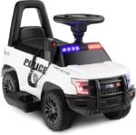 Costzon Police Car Ride On, 6V Battery Powered Electric Kids