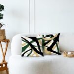 Black Gold Green Pillow Covers - Image 2