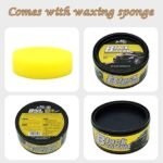 Black Gold Car Wax with Pad Solid Auto Carnauba Cars Care Polish Cleaner - Image 2