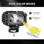 LED Pod Light, 4Inch 18W LED Driving Lights Dual Color - Image 2